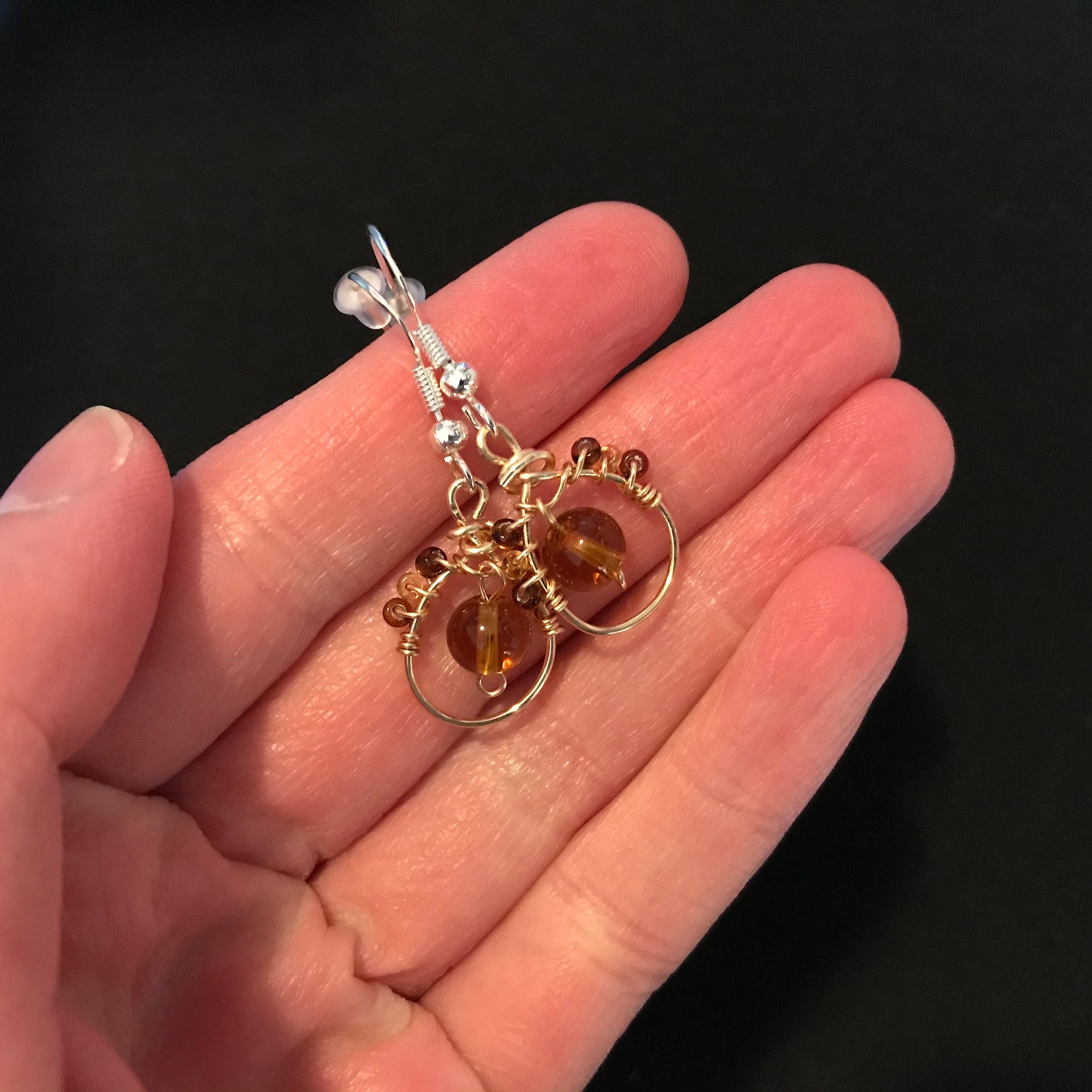 Honey Brown Small Drop Earrings product image (1)