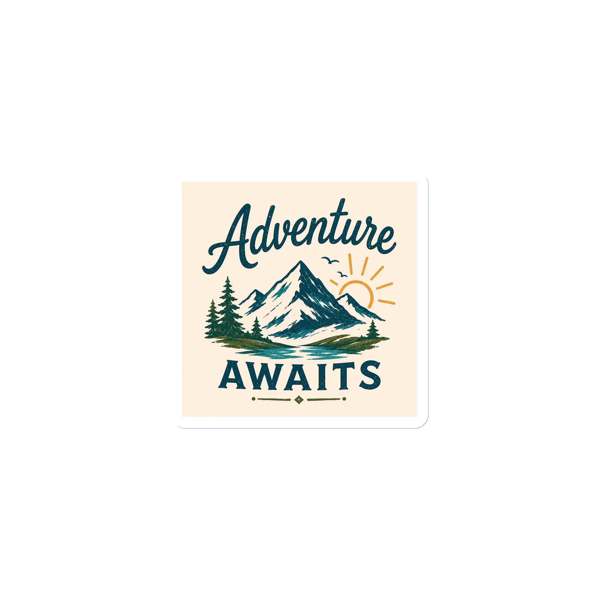 Adventure Awaits Retro Camping Magnet product image (1)