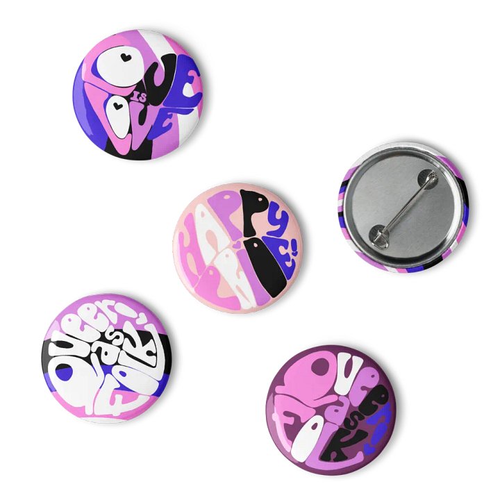 Genderfluid Pride pin badge set product image (1)