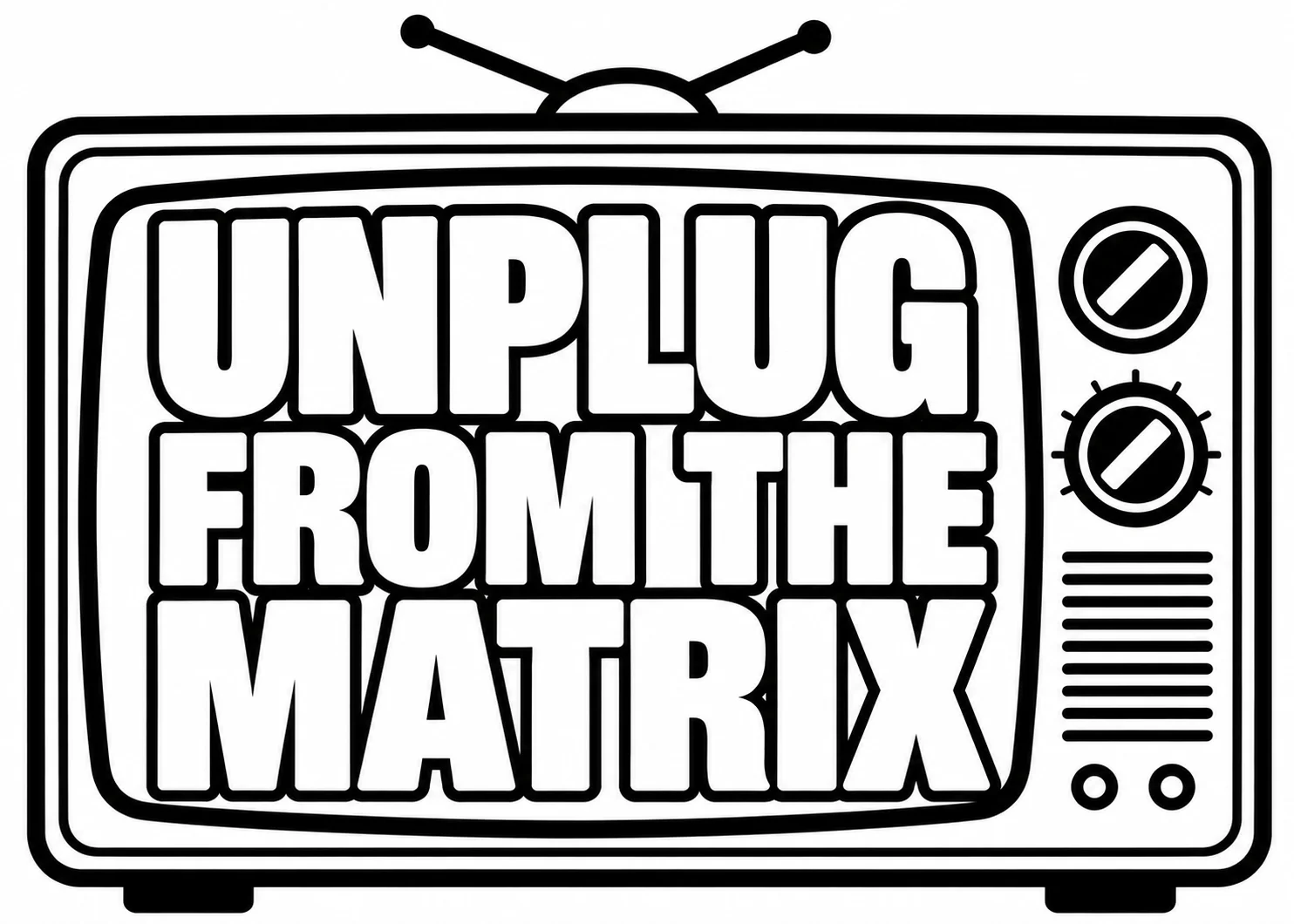 Unplug From the Matrix Retro TV Sticker product image (5)