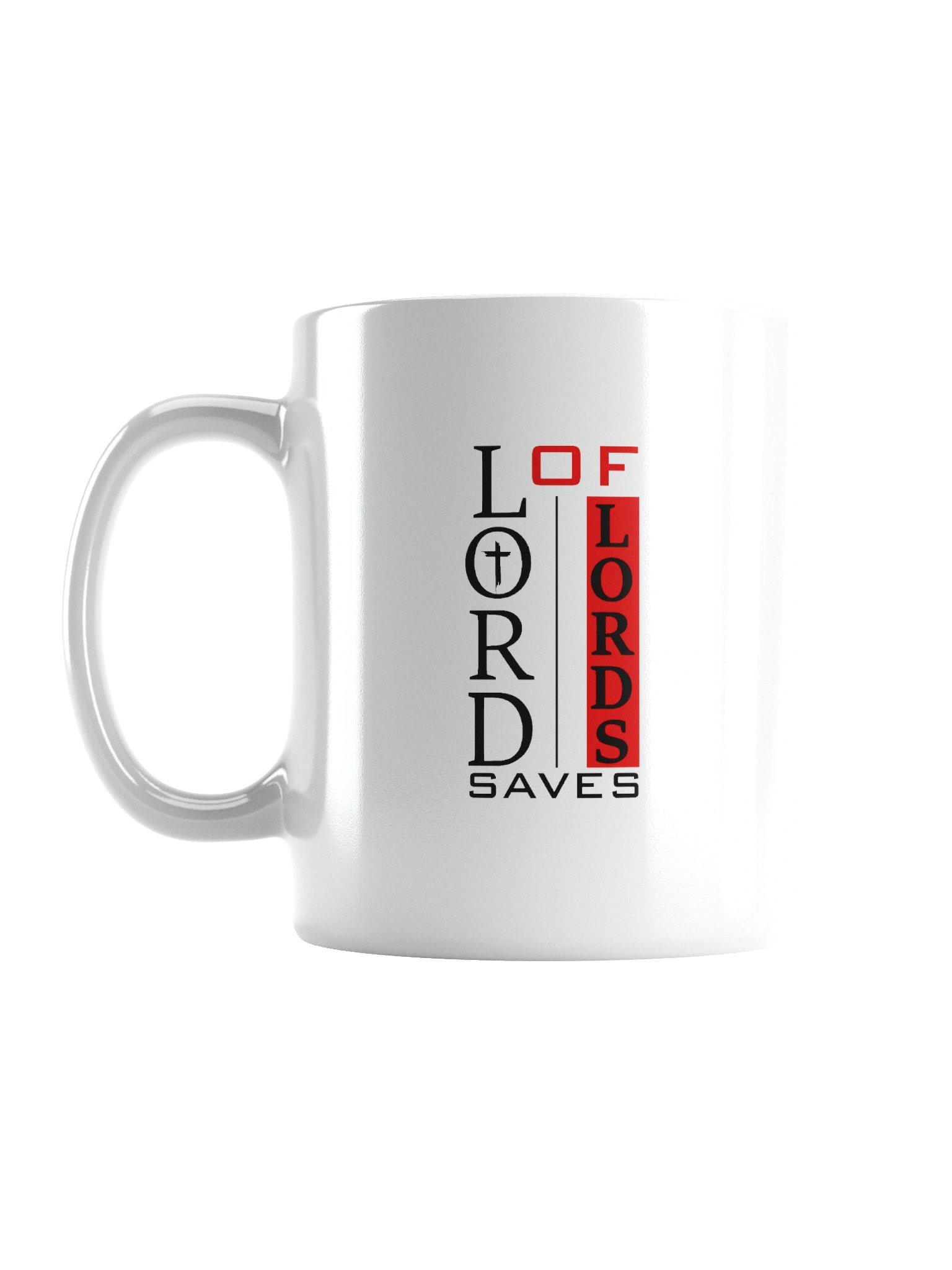 Lord of Lords Saves Christian 11 / 15 oz Mug | Jesus Christ Faith Gift | Inspirational Coffee Cup for Believers product image (1)