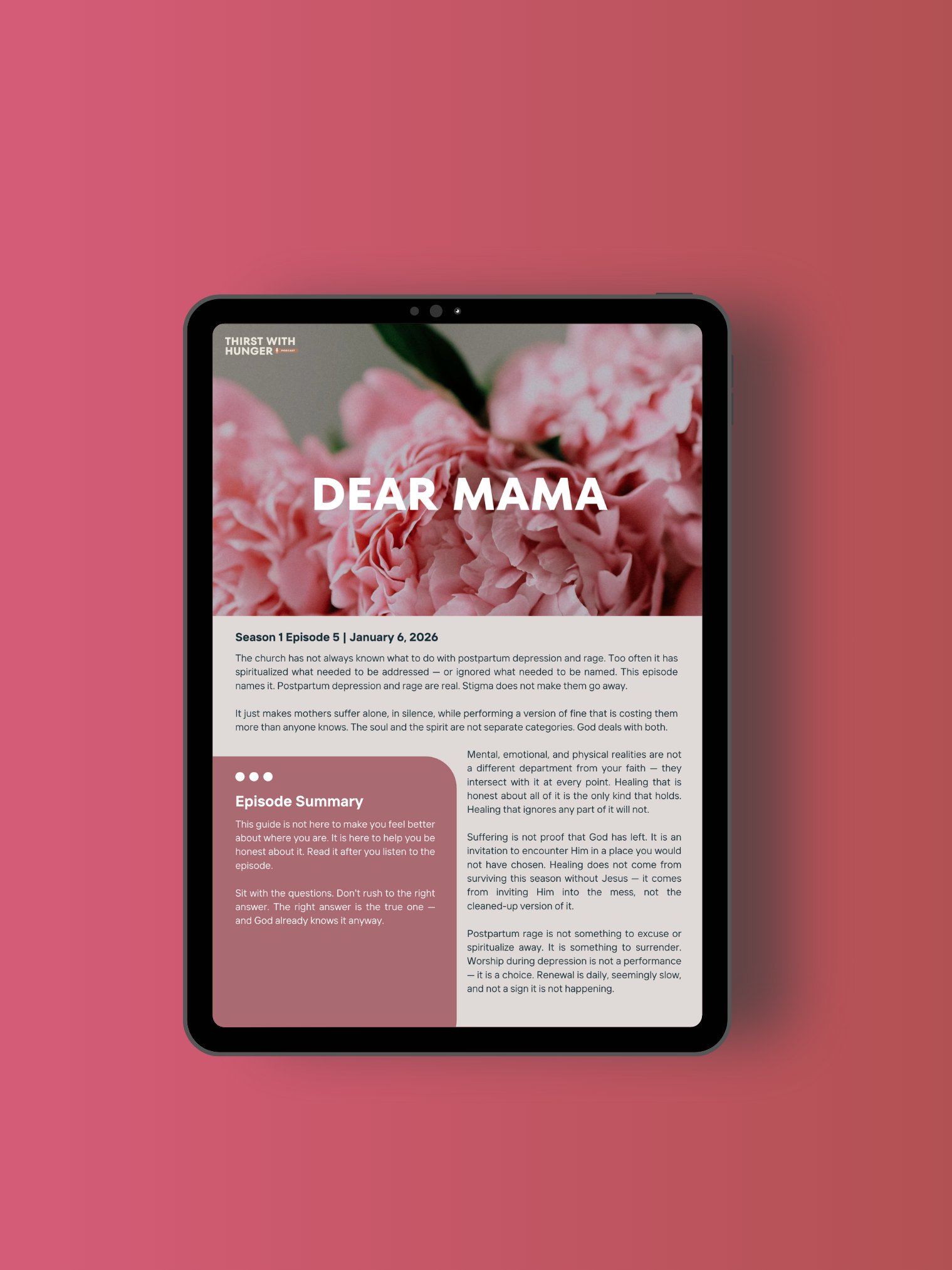 Thirst With Hunger Podcast EP5: Dear Mama: It Does Get Better! Study Guide (Free Download) product image (1)