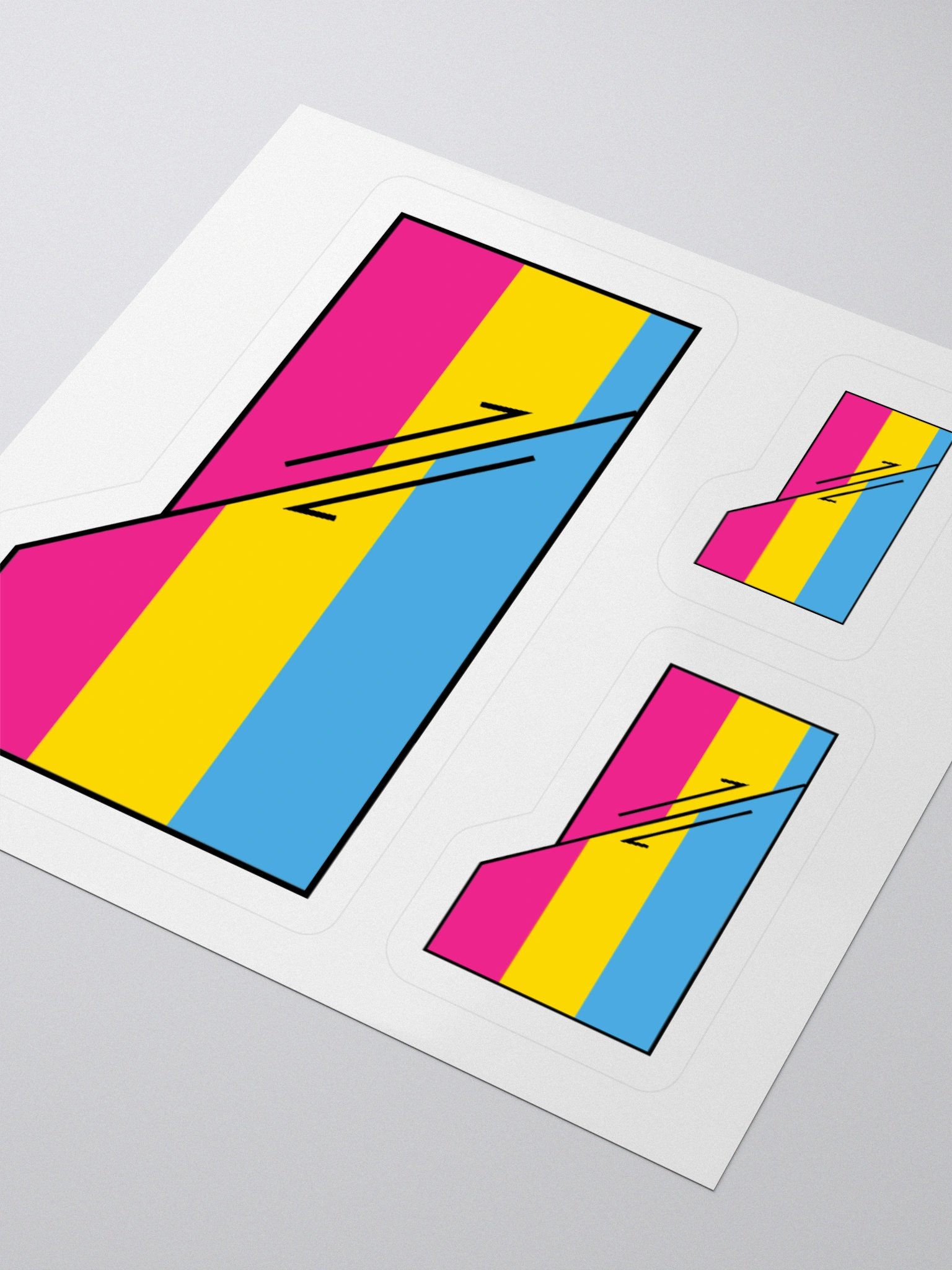 Faulted Pride Flags- Pan Sticker product image (3)
