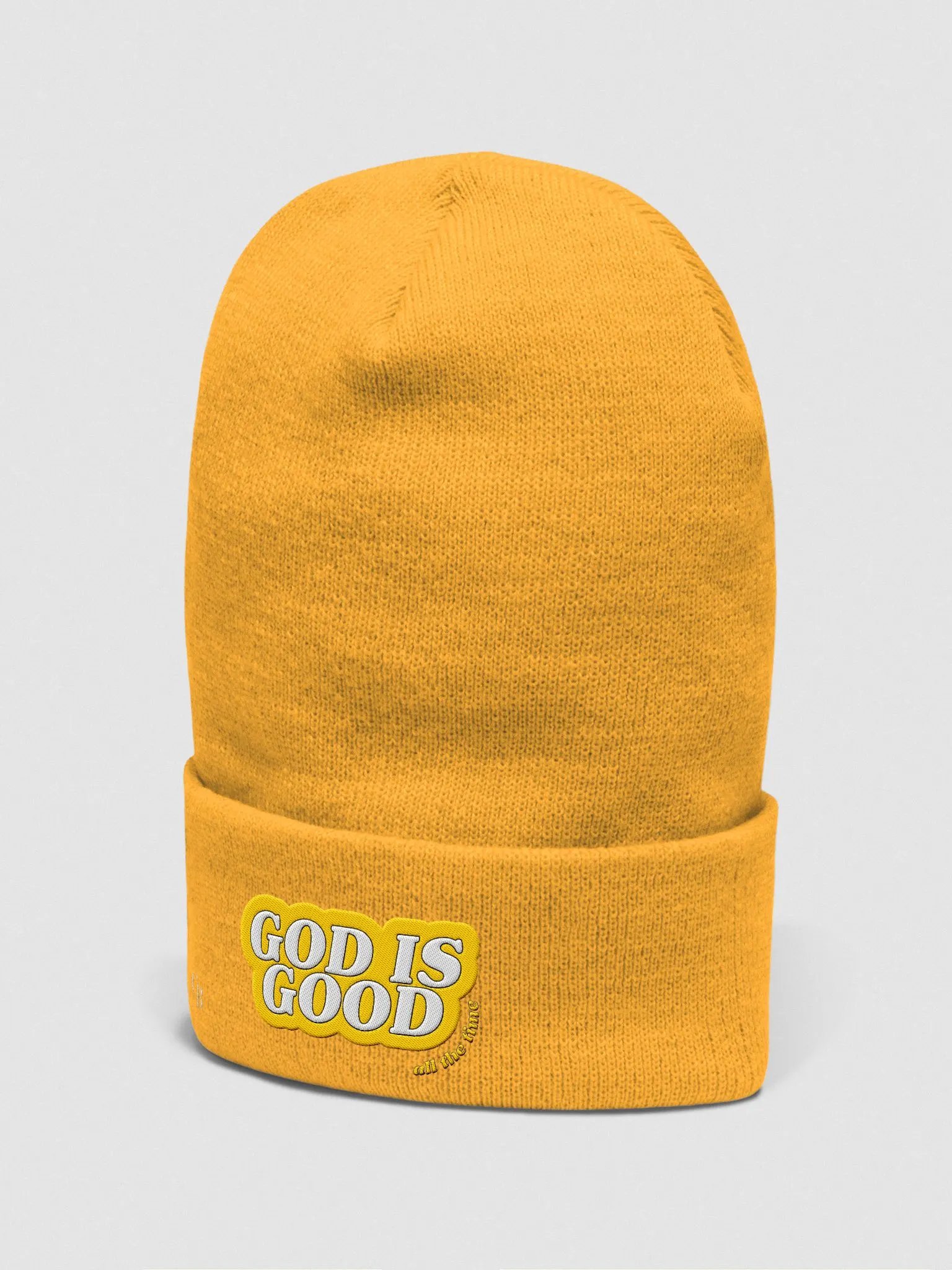 YELLOW God is Good Beanie product image (2)