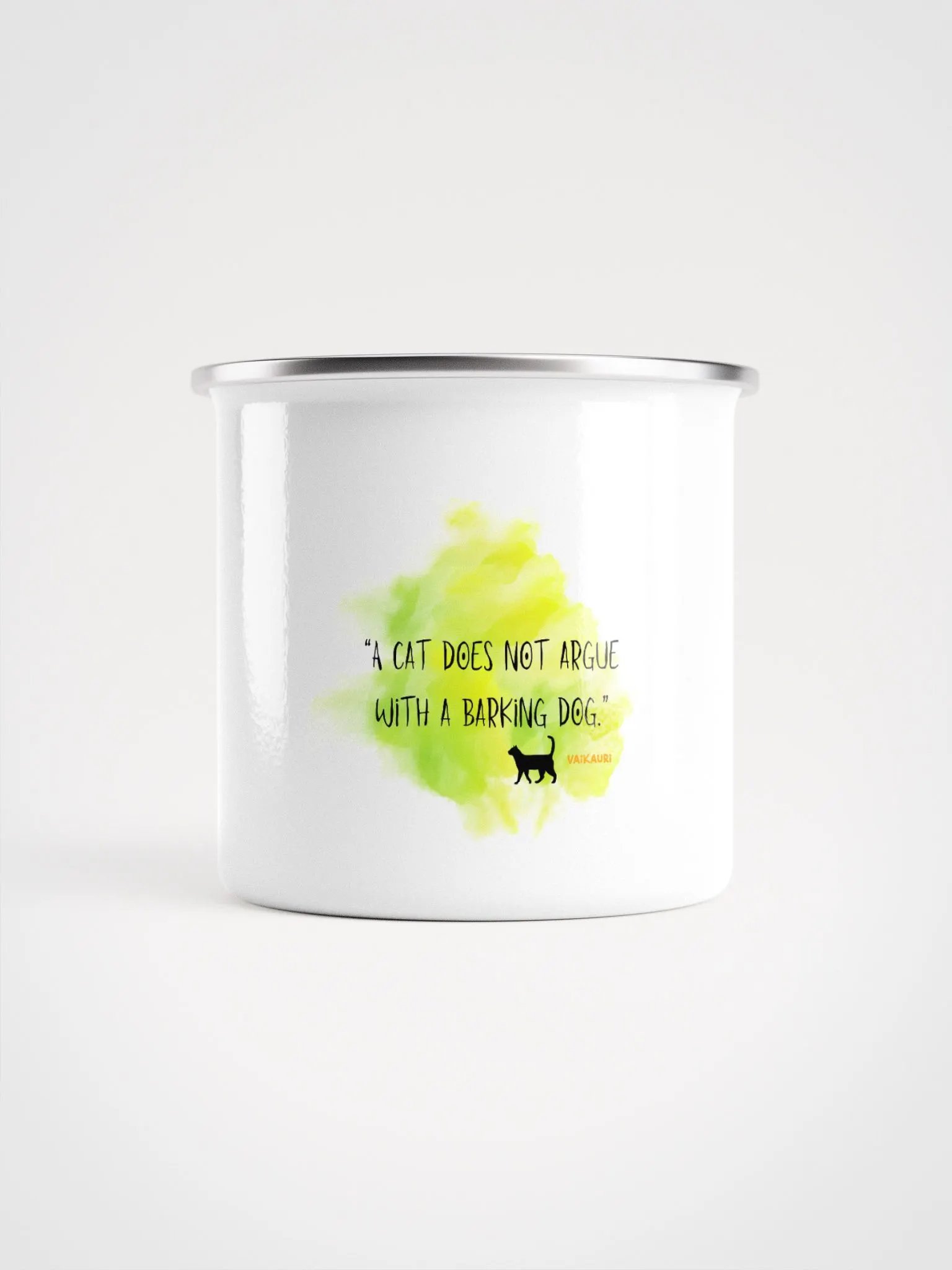 Vaikauri Quote Enamel Mug product image (1)