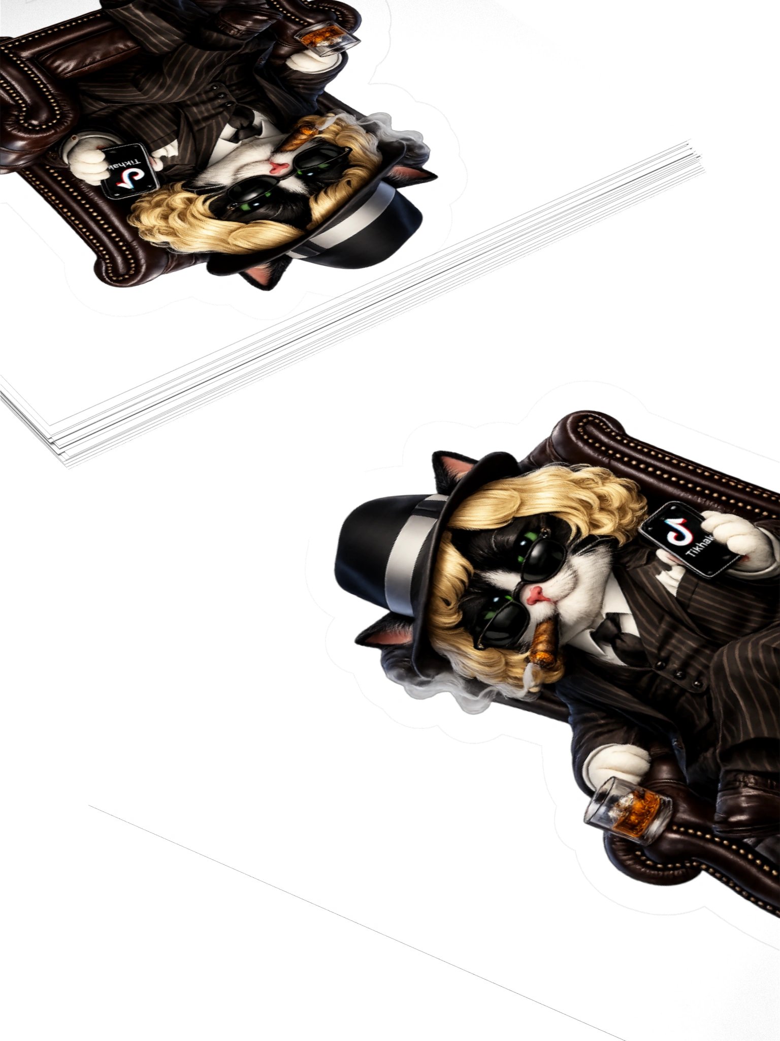 ''Top Puss'' Kiss Cut Stickers product image (3)