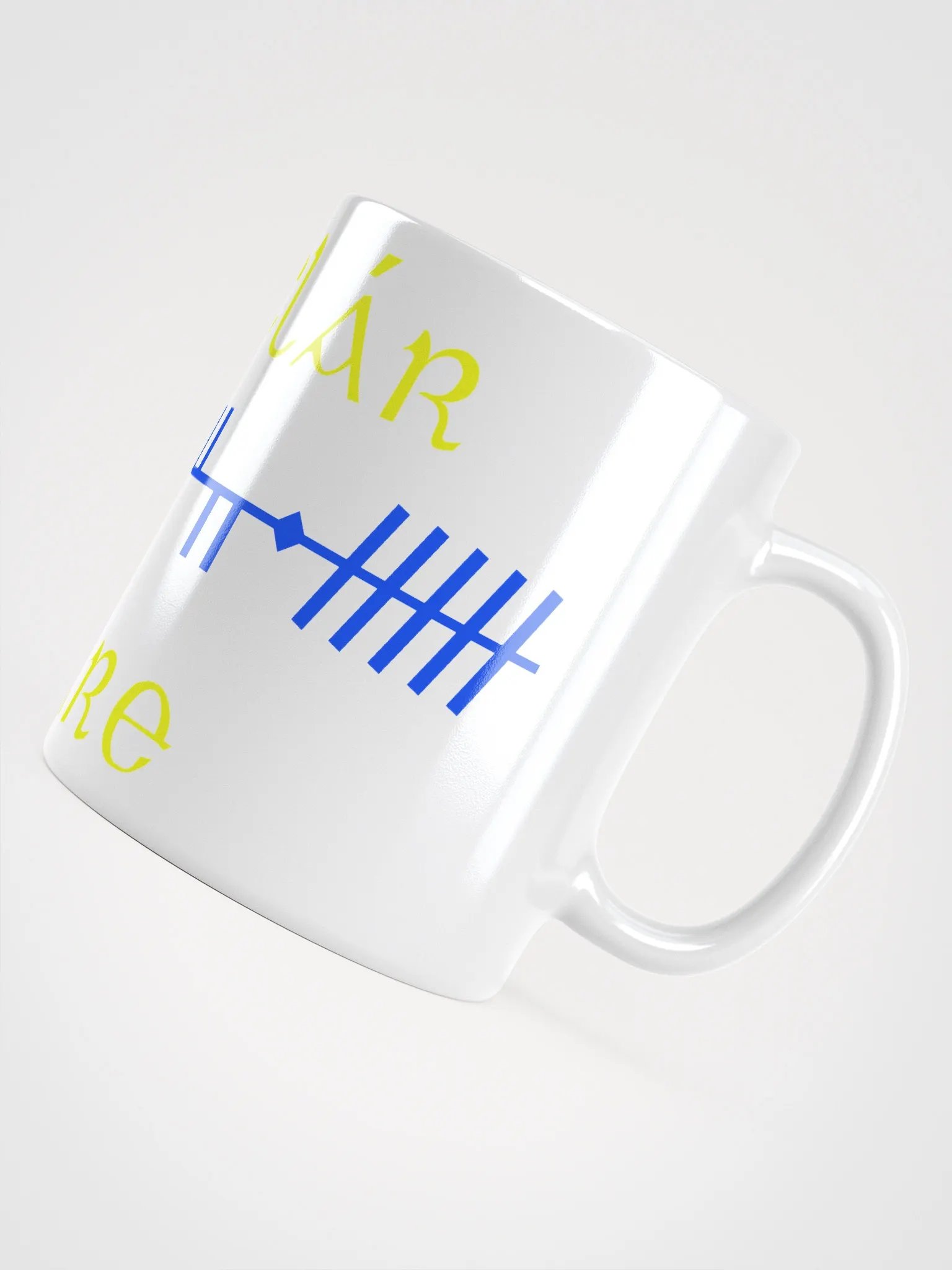 Clare/An Clár Scholastic Style Ogham, White Glossy Mug product image (4)