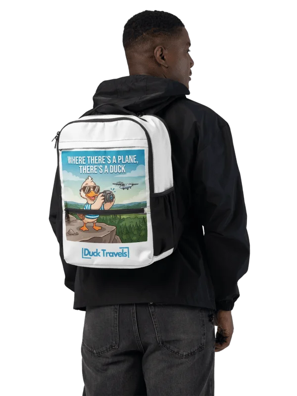 "Where There's a Plane, There's a Duck" Backpack product image (8)