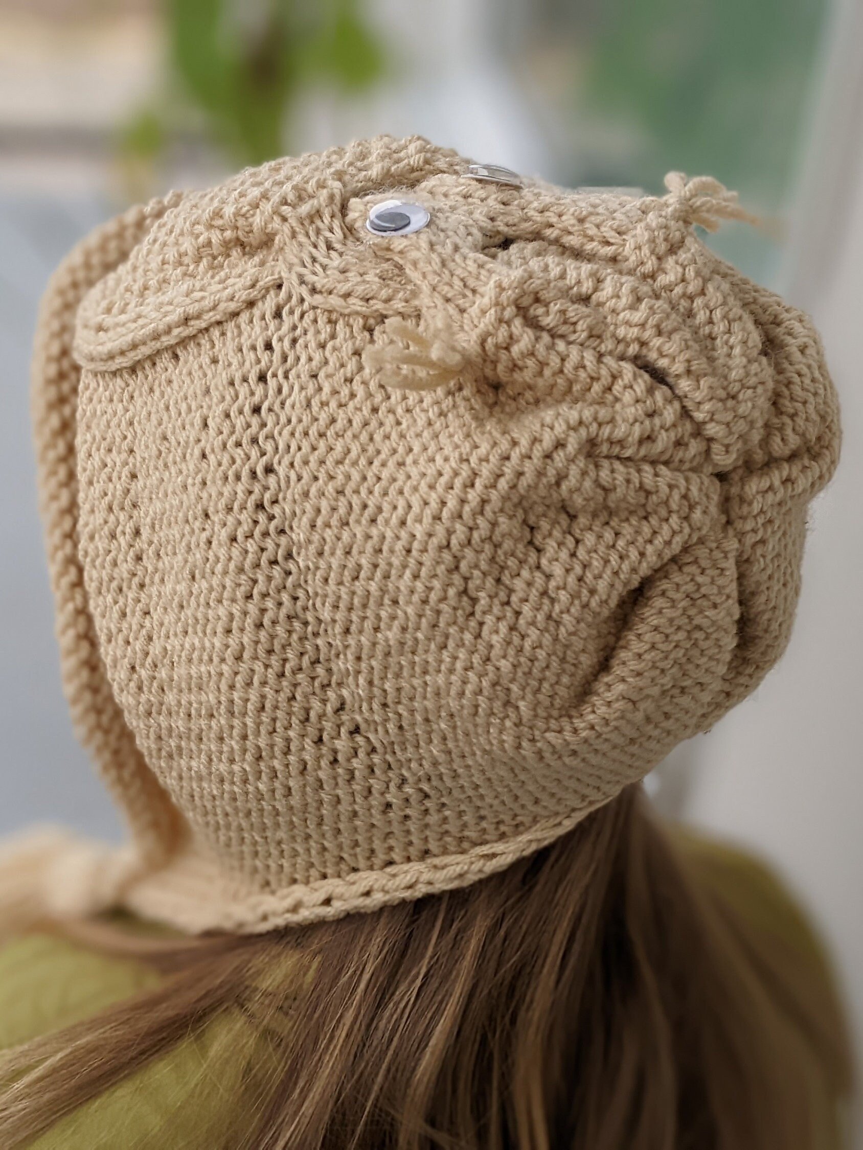 Knit Owl Hat Pattern (Toddler Size) product image (6)