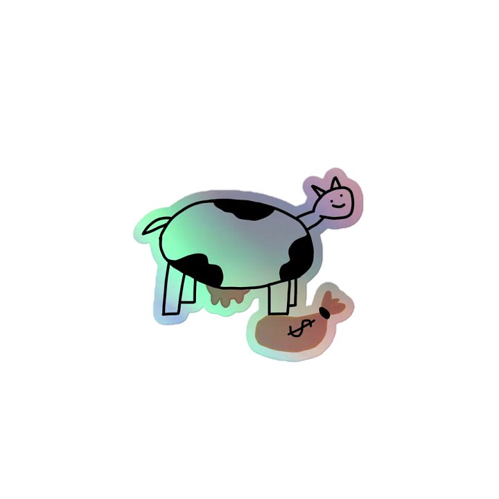 cashcow holographic sticker product image (1)