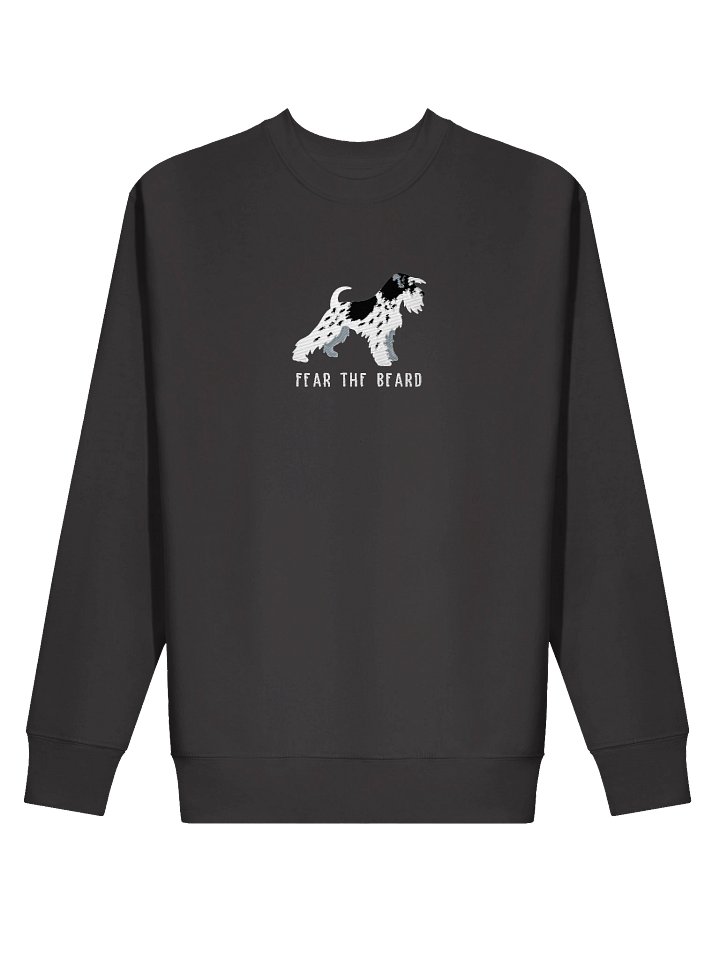 Fear the Beard Sweatshirt (Embroidered) of a Miniature Schnauzer(Parti Black & White) product image (11)