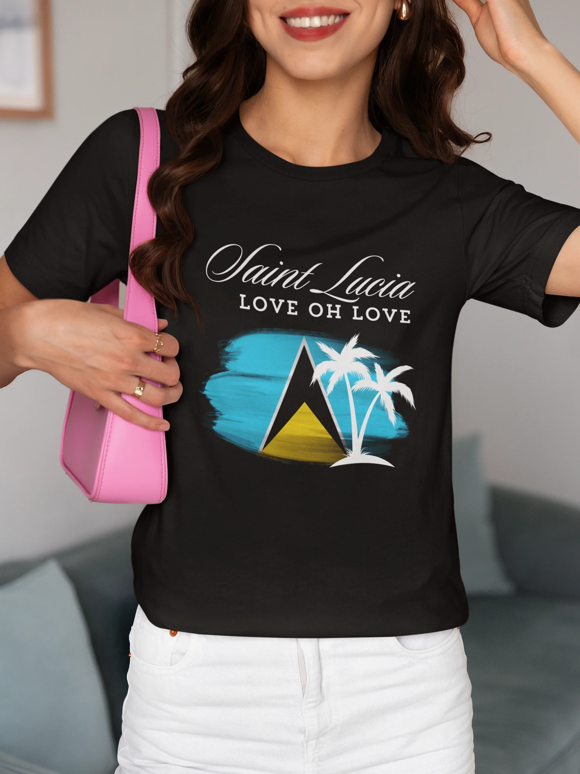 Saint Lucia Love Graphic T-Shirt product image (71)