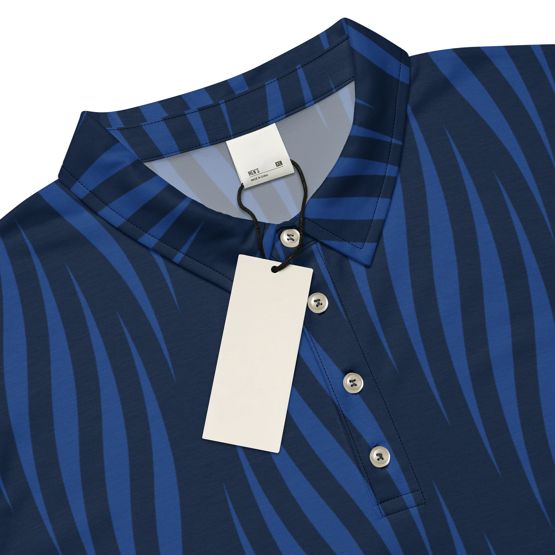 Blue Wave Abstract Slim Fit Polo product image (4)