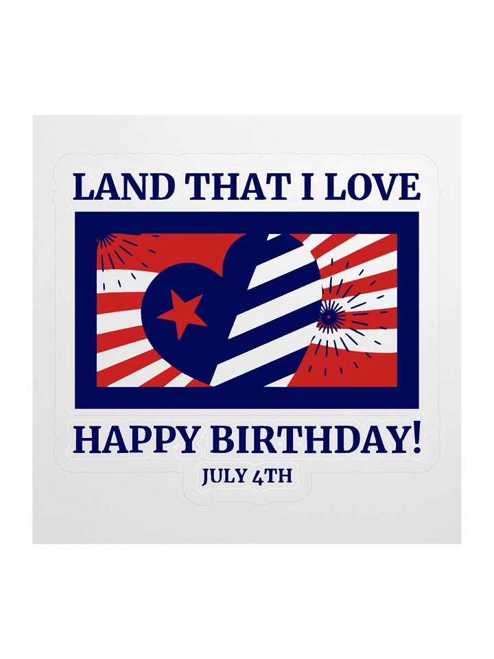 Patriotic 4th of July Kiss Cut Stickers product image (1)