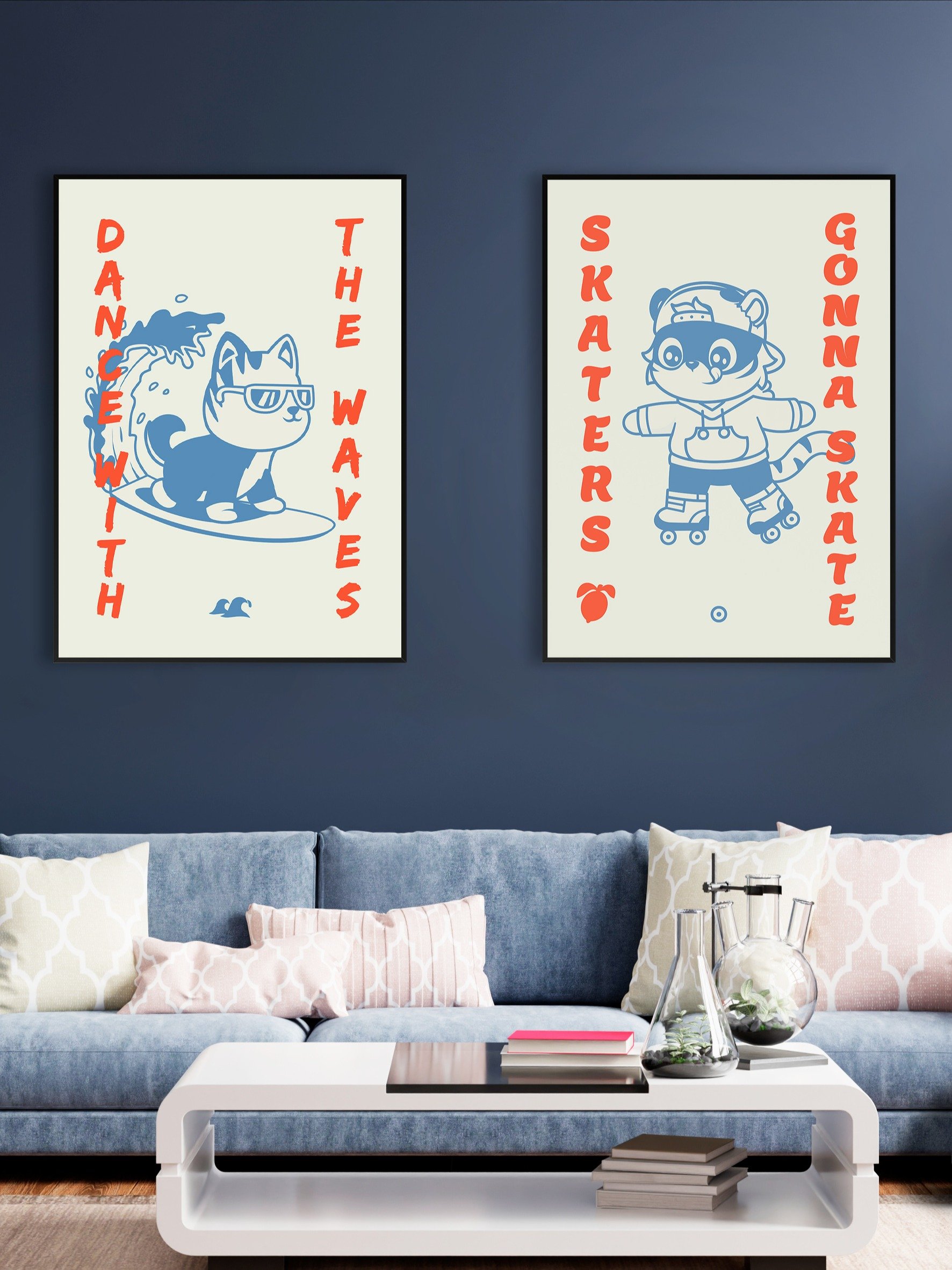 Anime poster: Skater gonna skate / Roller-Skater — vaporwave poster, sport poster, manga art print, Japanese space wall art, Japan poster product image (2)