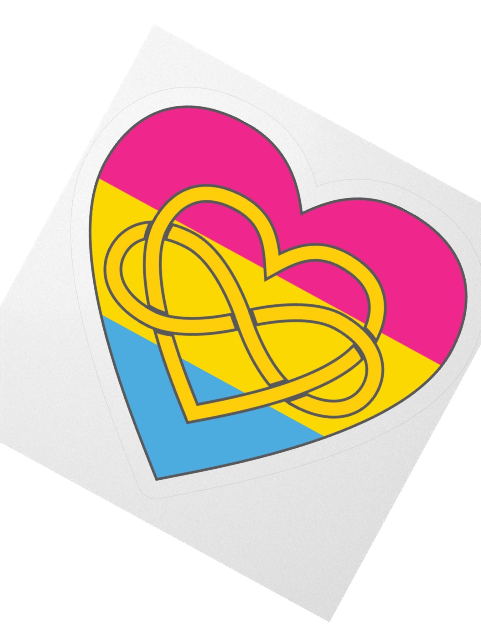Pansexual Pride Flag Polyamory Infinity Heart Sticker product image (5)