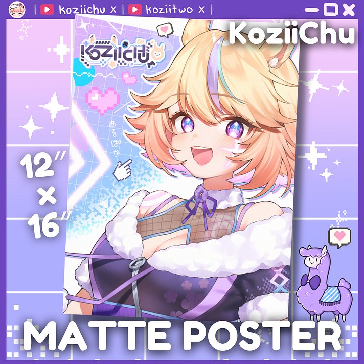 KoziiChu Alpaca VTuber Poster (12″ x 16″) product image (1)