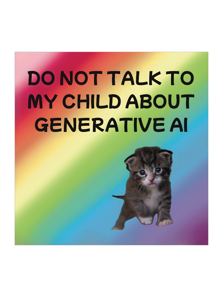 Do Not Talk to My Child About Generative AI Sticker product image (2)