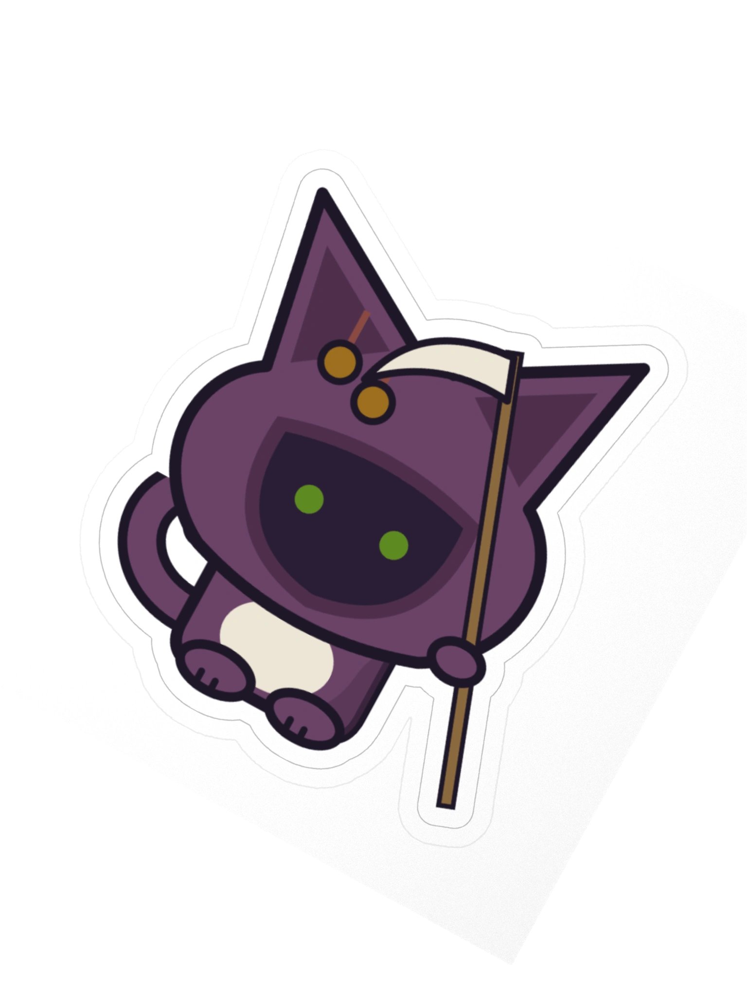 Badge Reaper Zombie Cat Laptop Sticker, 3 Inch product image (2)