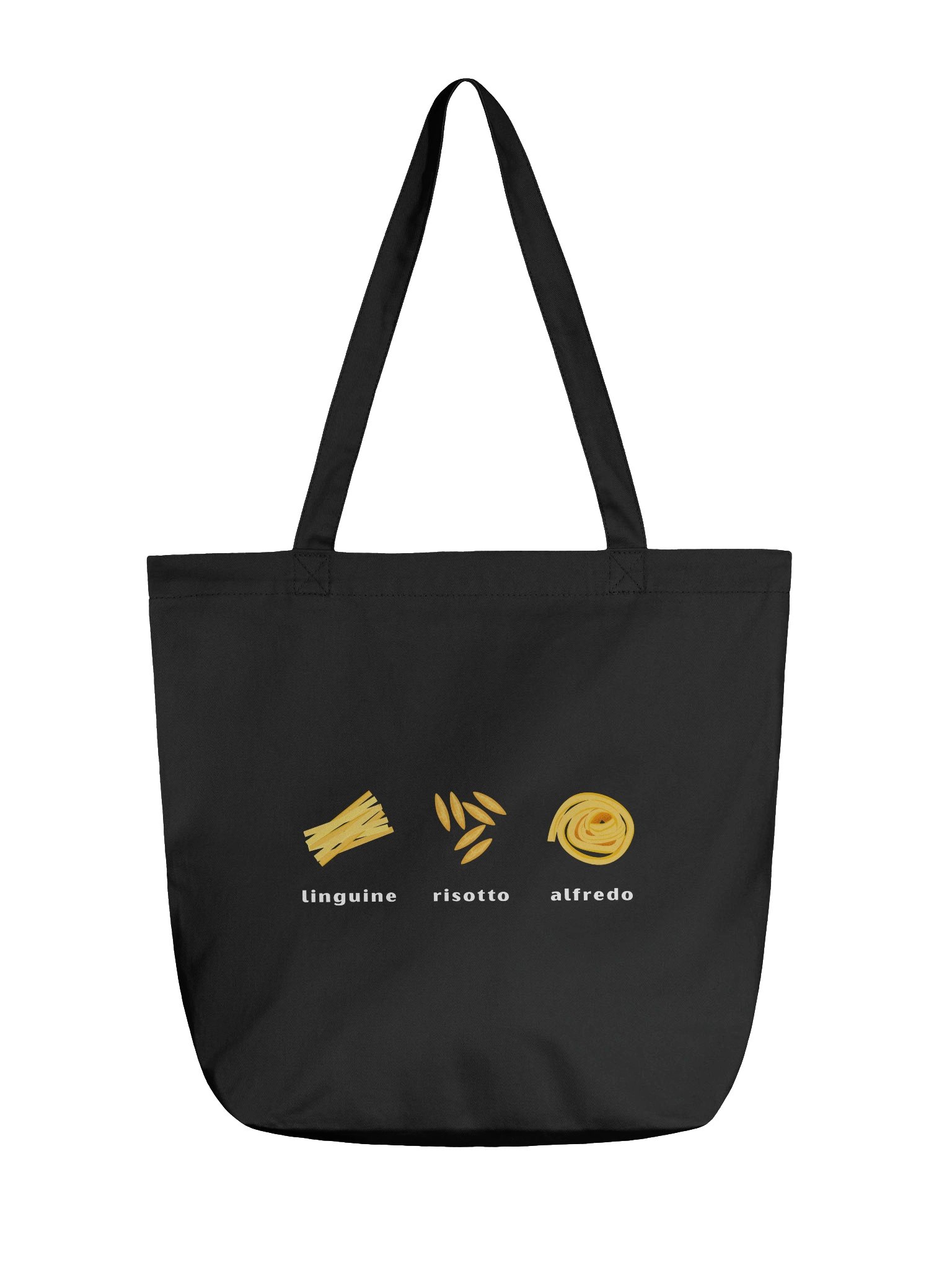 The Pasta Tote (BLACK) | Eco-Friendly Tote Bag product image (1)
