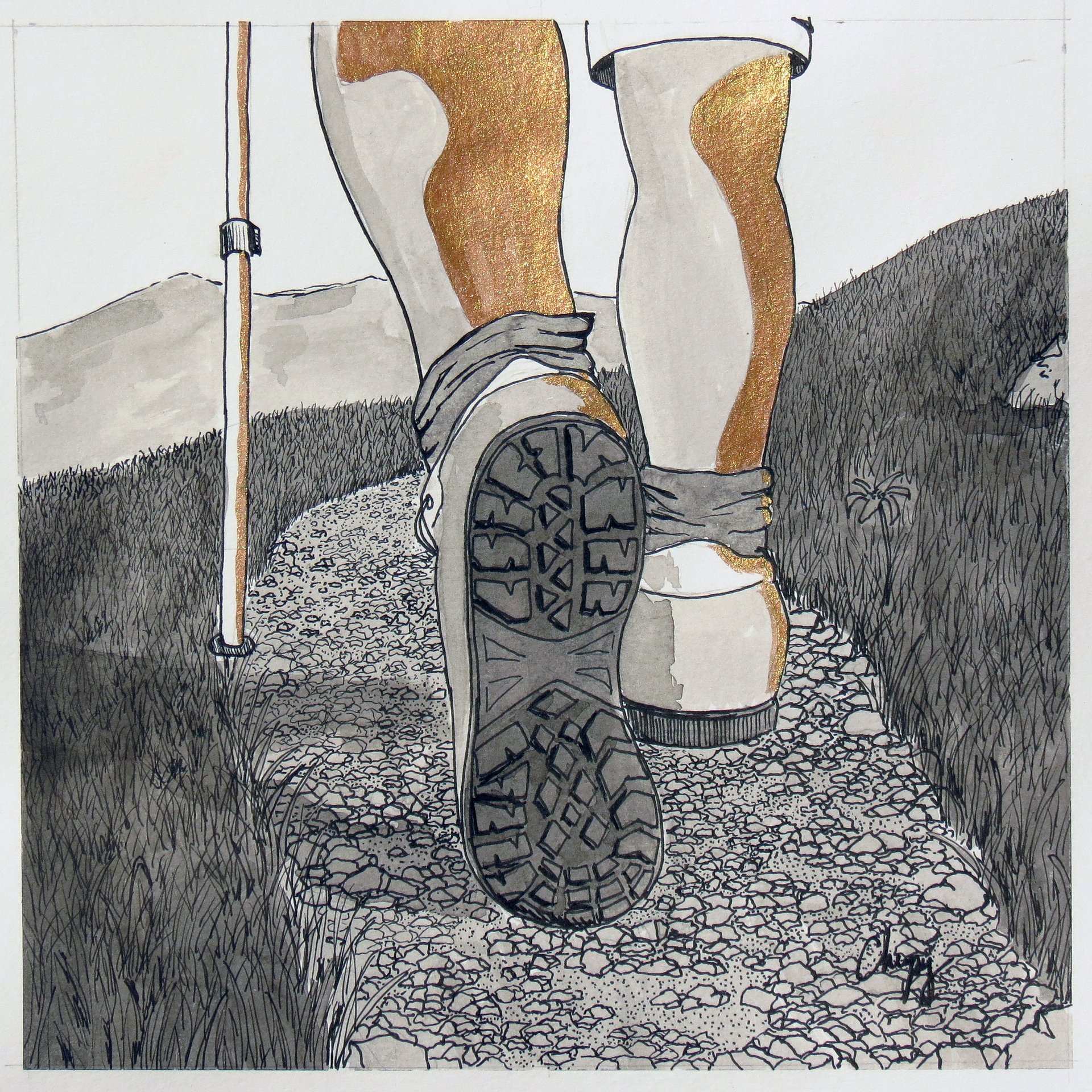 Hiking Trail - Original Drawing product image (2)