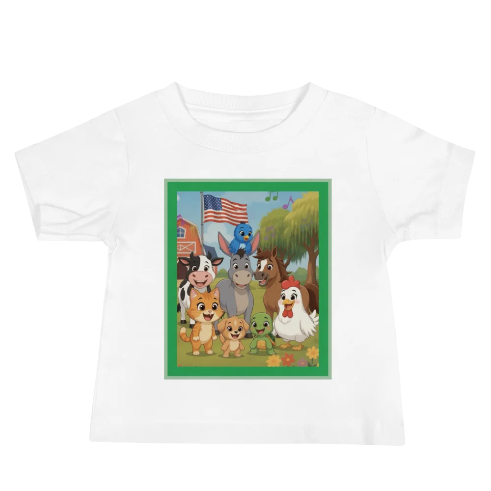 Sing A Rhyme Time Farm Friends Baby Tee product image (2)