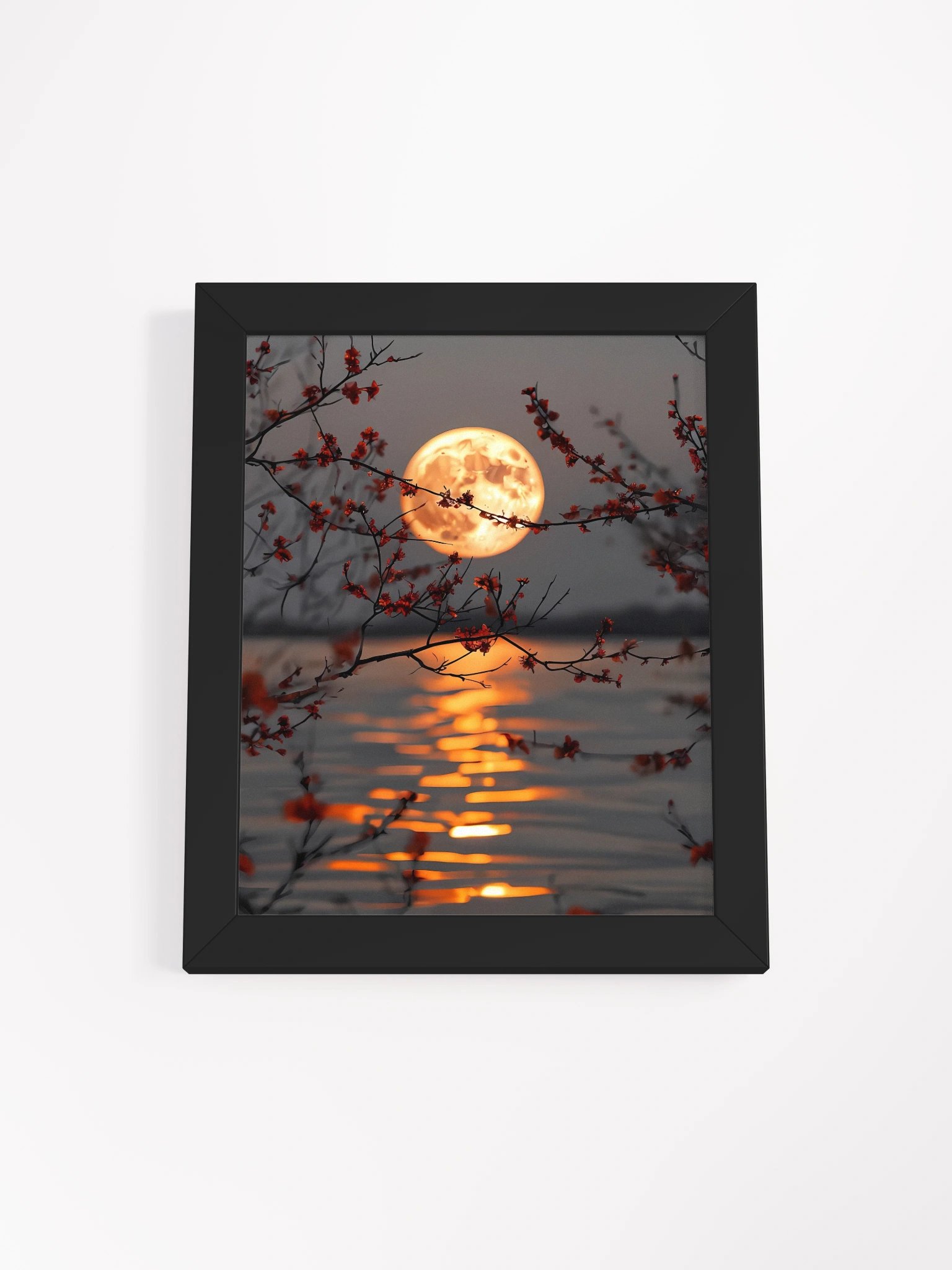 Moonlit Blossom Reflection Framed Poster product image (2)