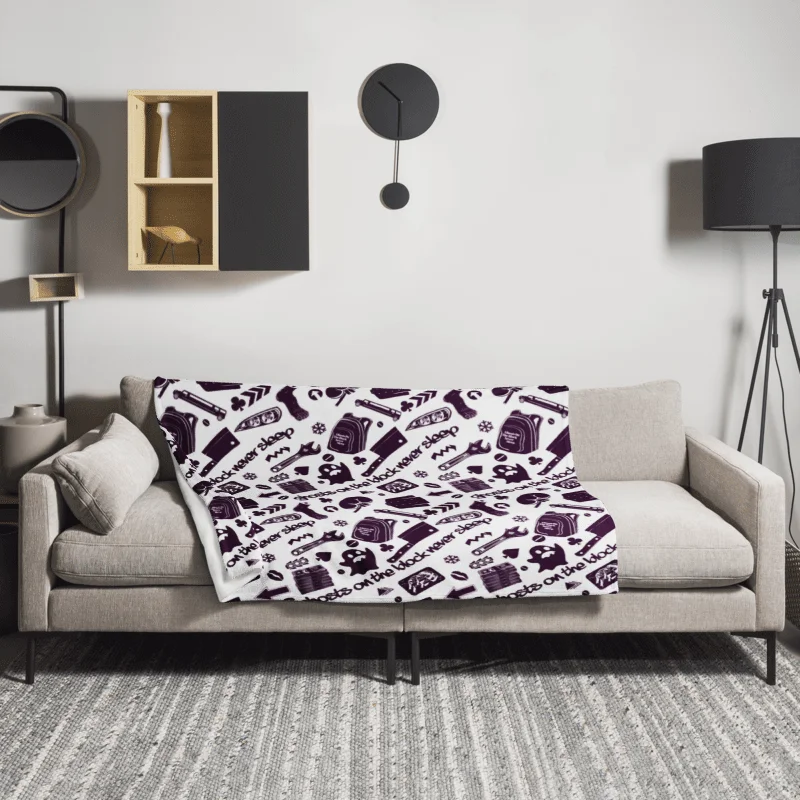 Ghosts On The Block Never Sleep Throw (Purple Haze May) product image (1)