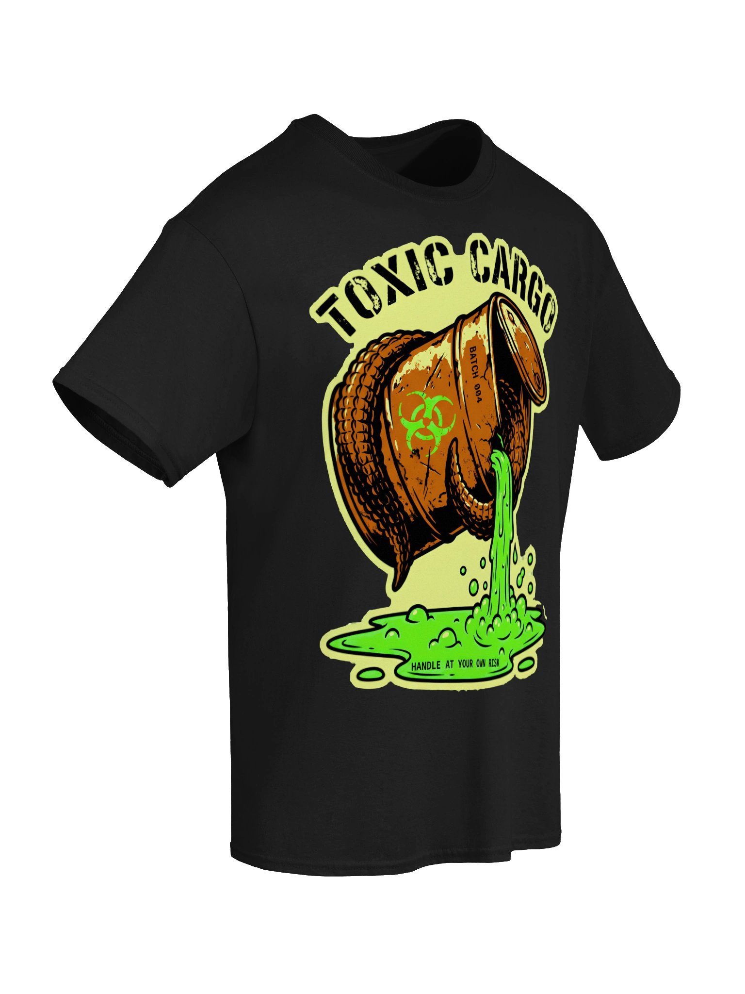 Toxic Cargo Biohazard Radiation Barrel Green Slime Horror Gift T-Shirt product image (6)