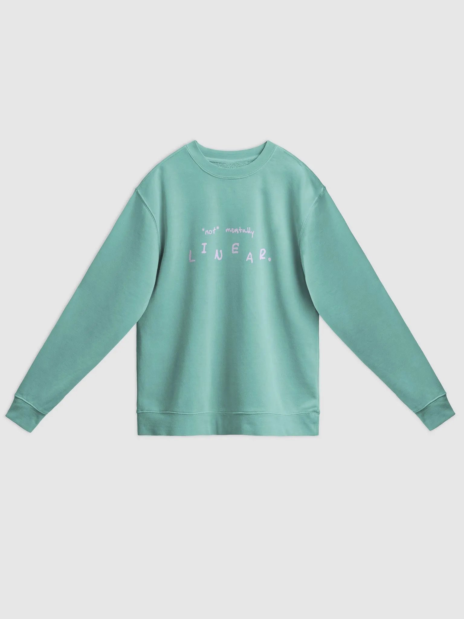 *not* mentally linear (lavender design) printed pigment crewneck product image (15)