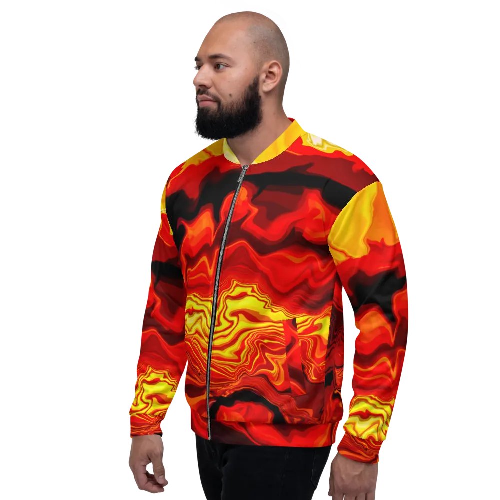 Fiery art effect Bomber jacket - Unisex product image (3)