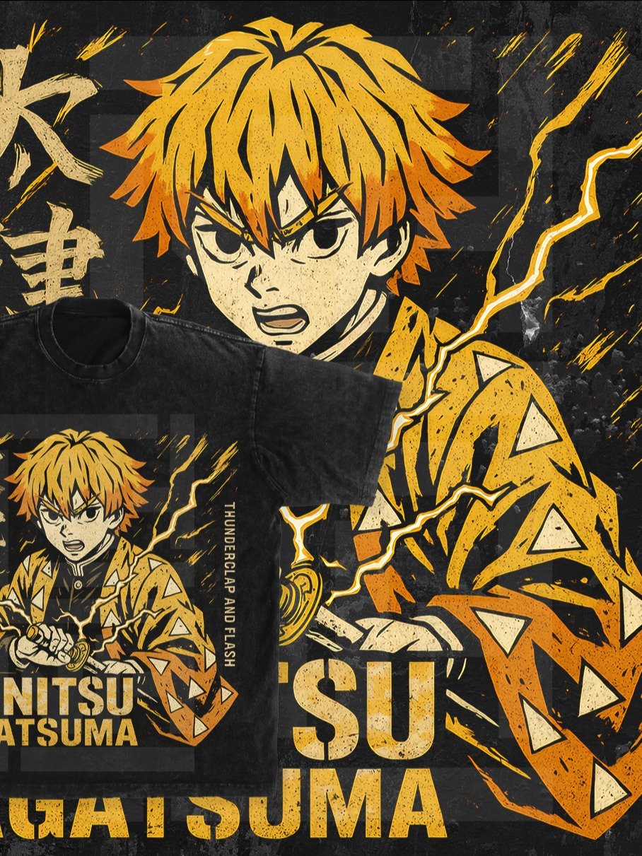 9-Piece Hybrid Streetwear Demon Slayer PNGs product image (9)
