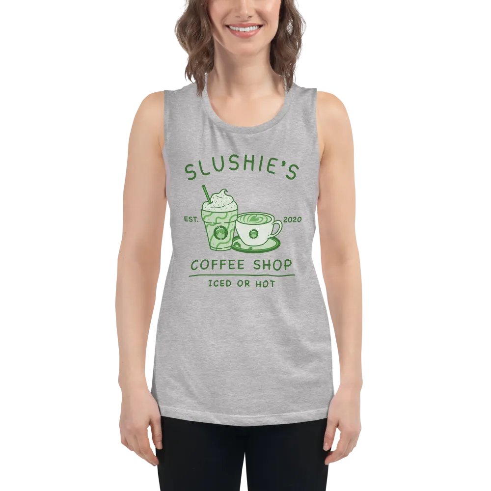 Slushie's Coffee Shop (Green) | Women's Muscle Tank product image (5)