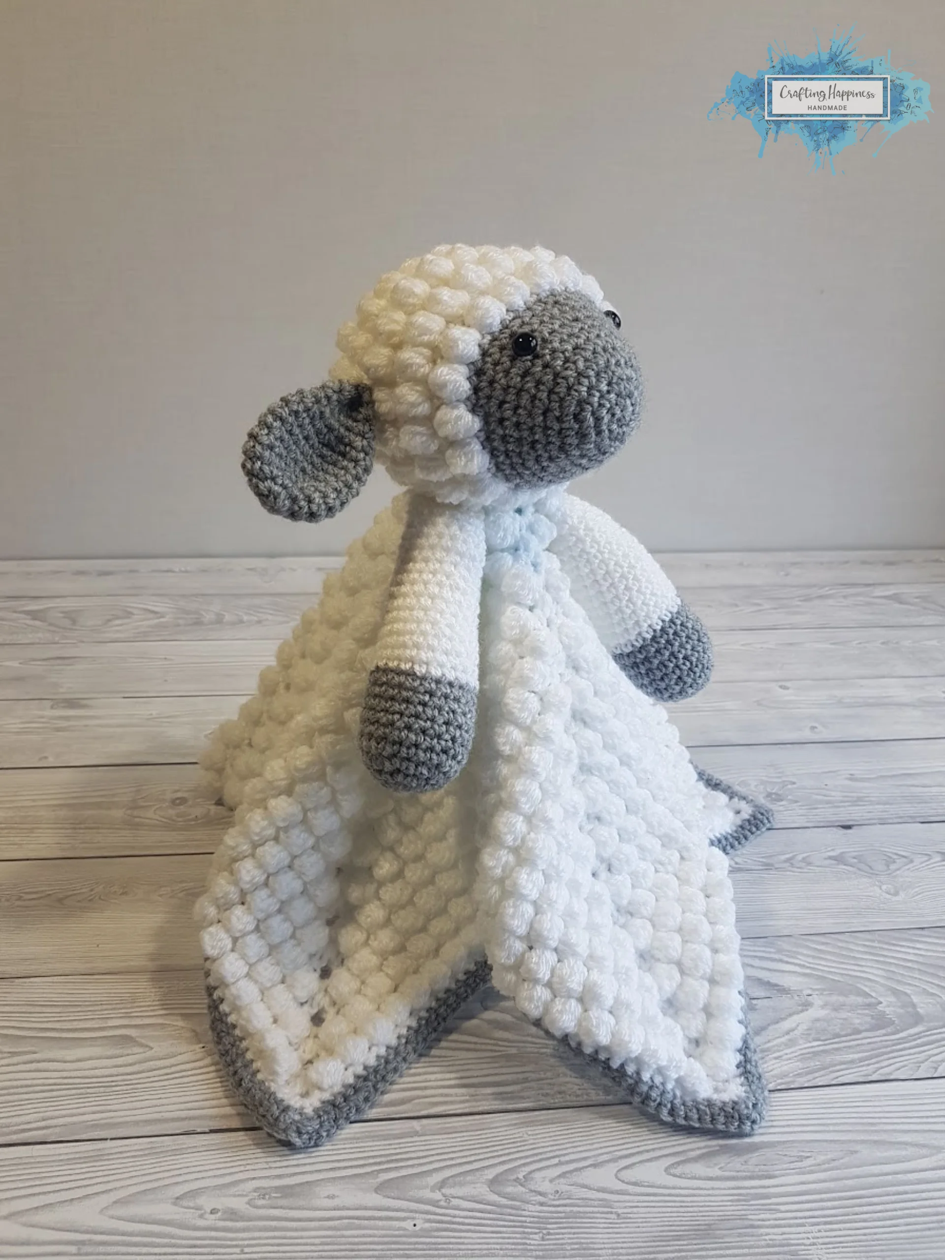 Crochet Lamb Lovey Pattern Baby Comforter Blanket (PDF Pattern) Crafting Happiness product image (3)