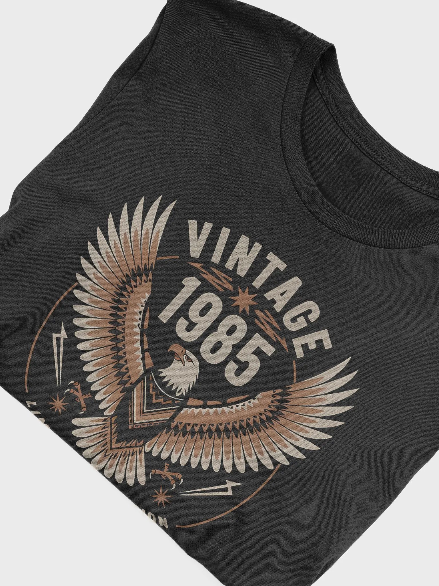 Vintage 1985 Fierce Eagle Native Spirit Style Birthday Tee product image (6)