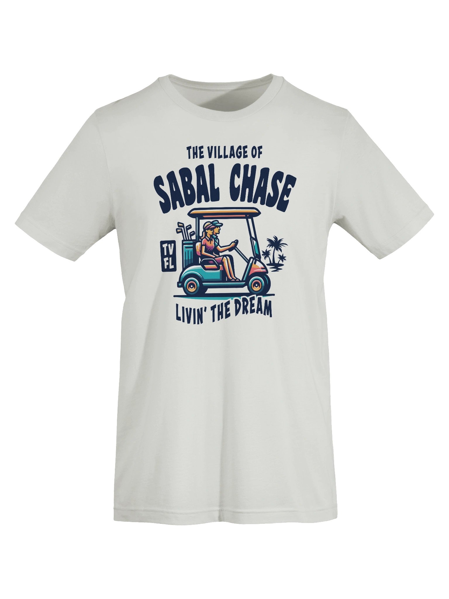 The Village of Sabal Chase TV FL Golf Cart Design T-Shirt product image (62)