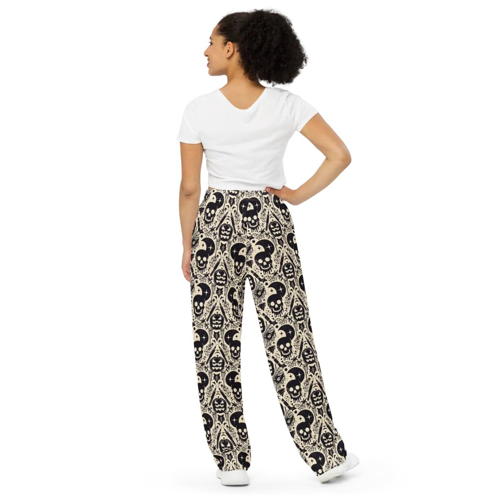 Moonlit Gothic All-Over Wide-Leg Pants product image (4)