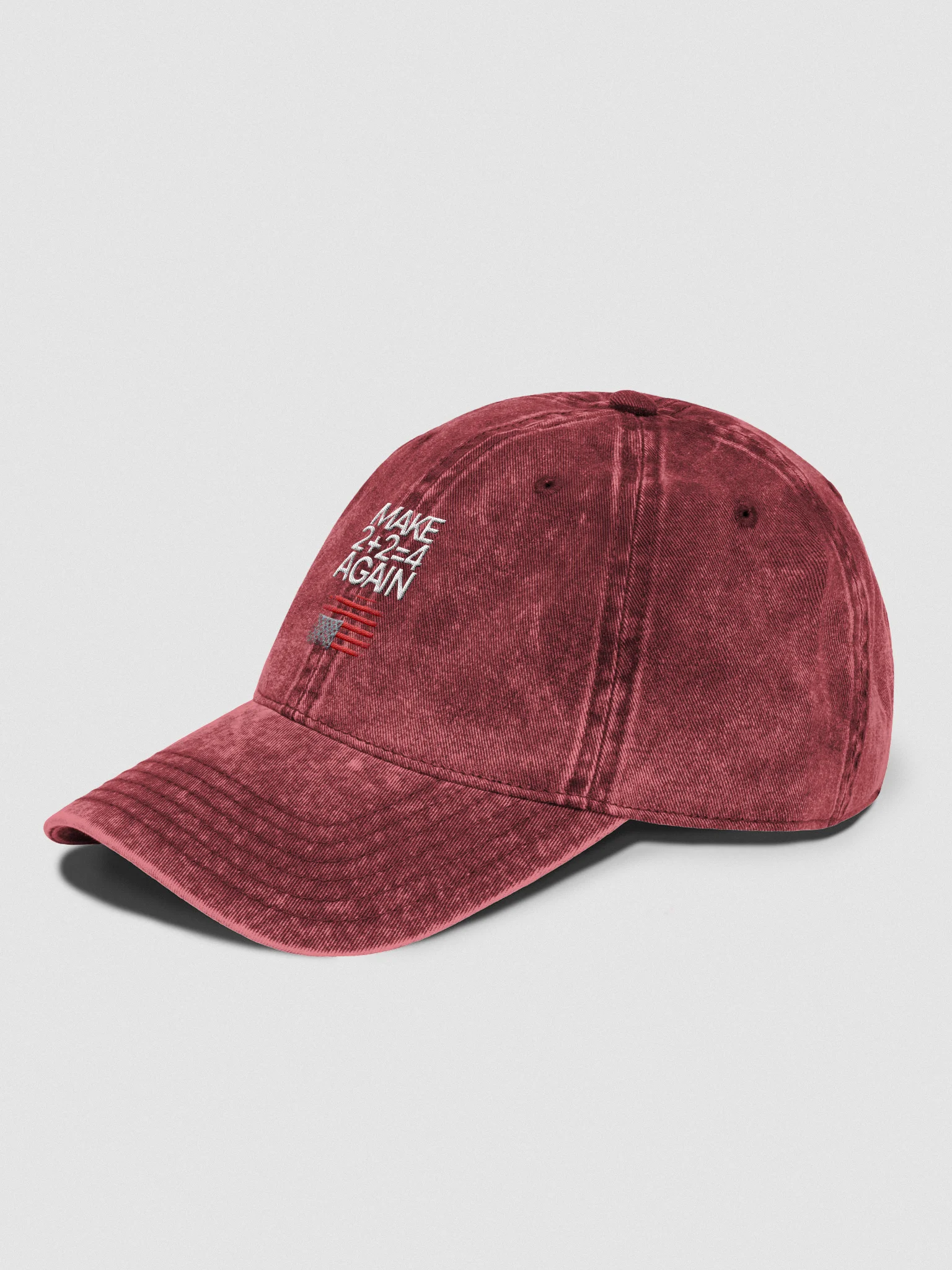 Make 2 + 2 = 4 Again Cap | Maroon product image (3)