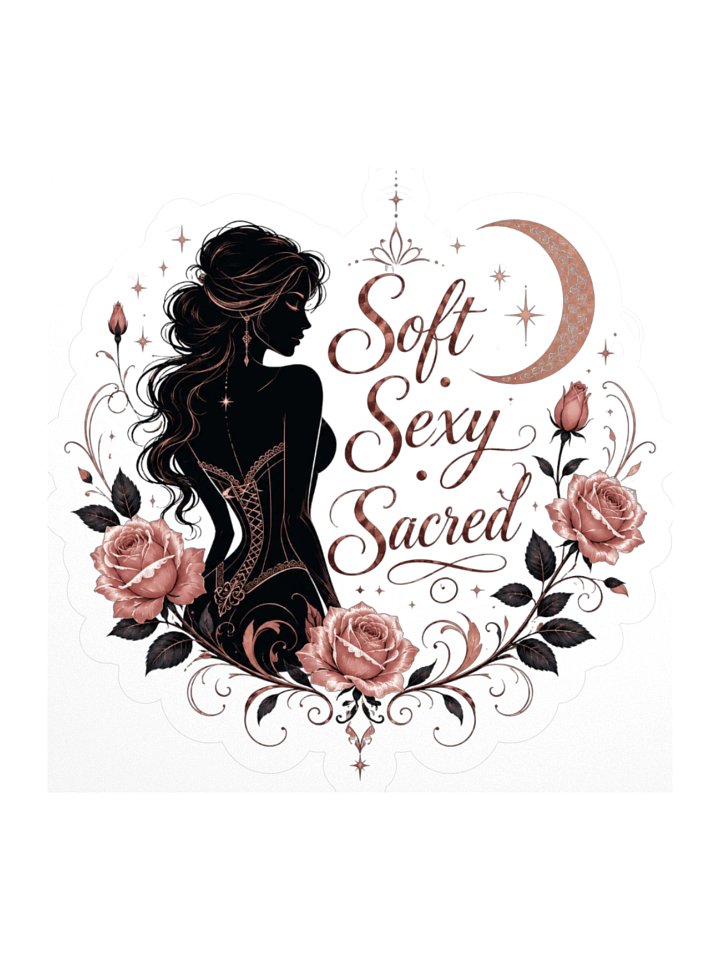 Soft Sexy Sacred Floral Moon Sticker product image (1)