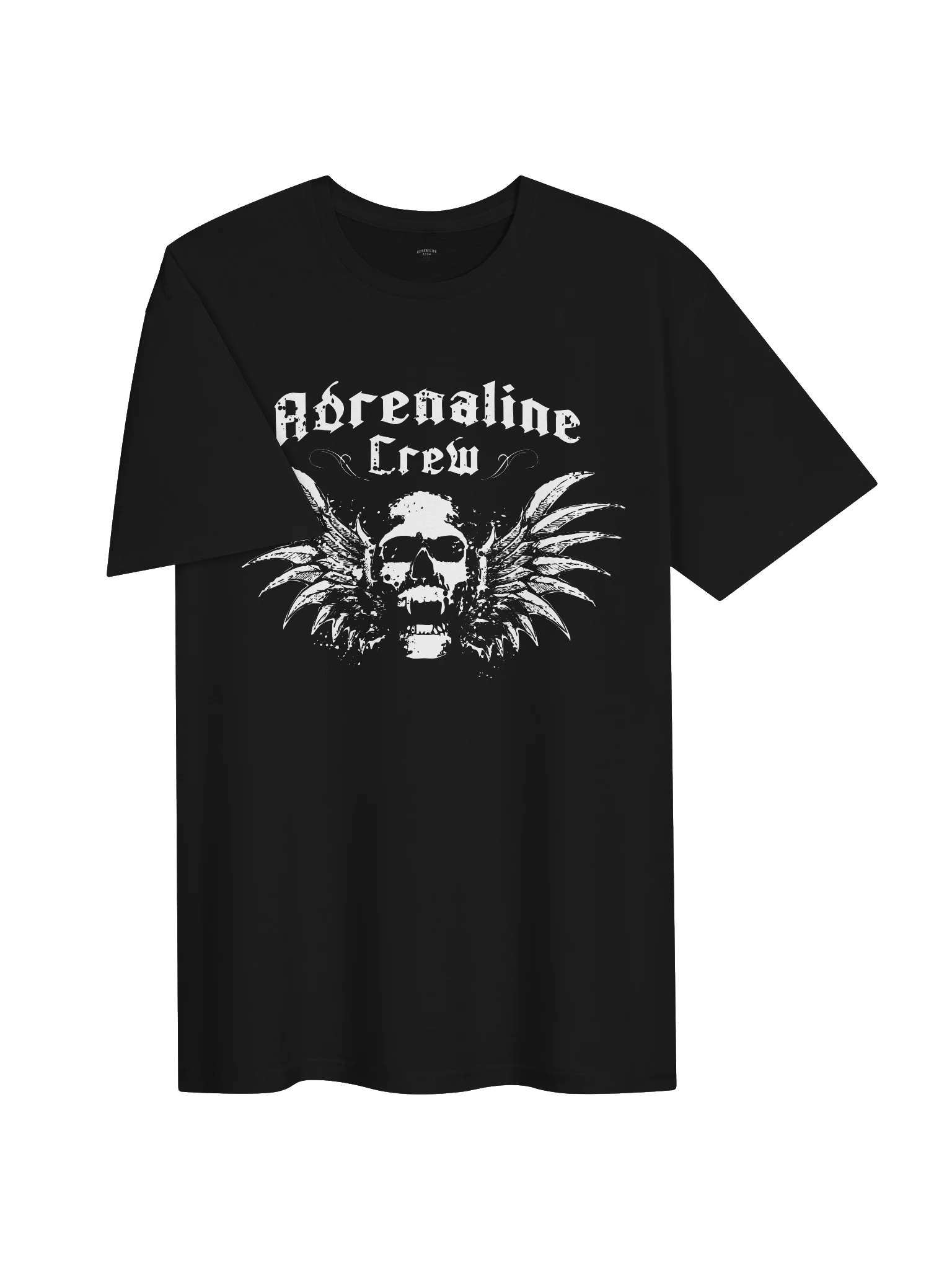 Adrenaline Crew Classic Skull T-Shirt – Black product image (4)