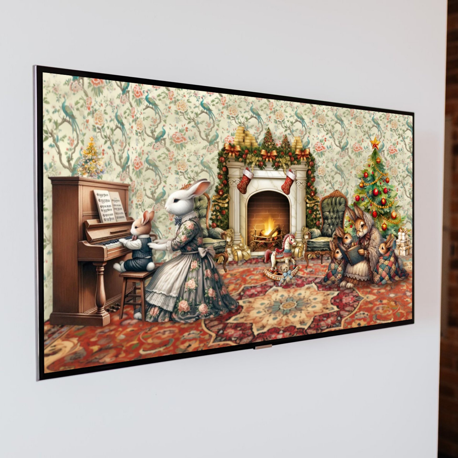 A Regency Christmas Tale Digital Wallpaper – 13 Resolutions for Laptop, Desktop & Smart TV | Festive Holiday Scenes product image (8)