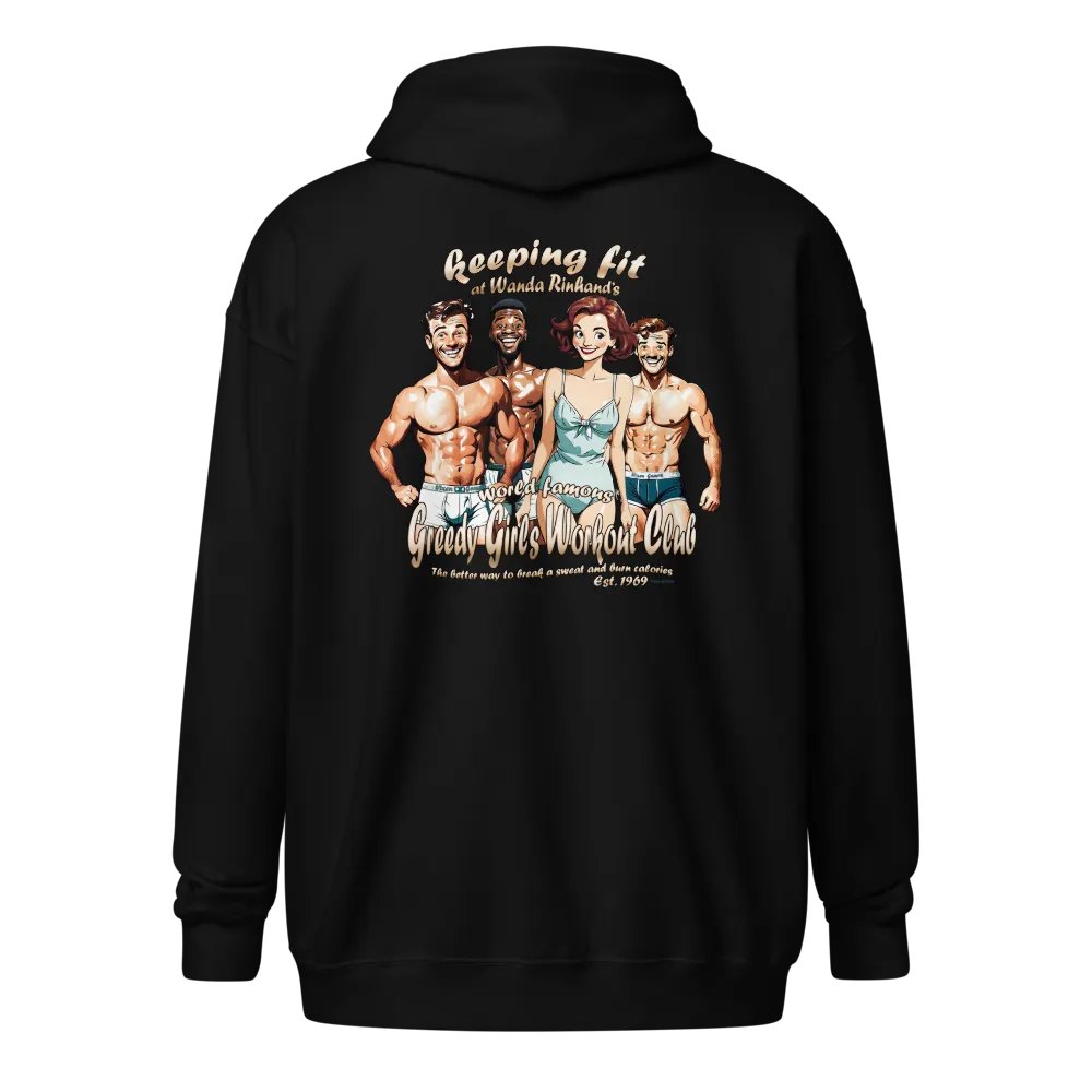 Greedy Girls Workout Club Back print zip hoodie product image (1)
