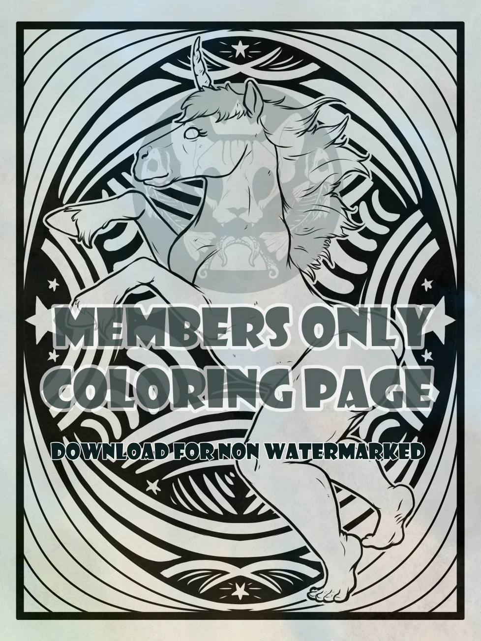 Leggy Unicorn - coloring page product image (1)