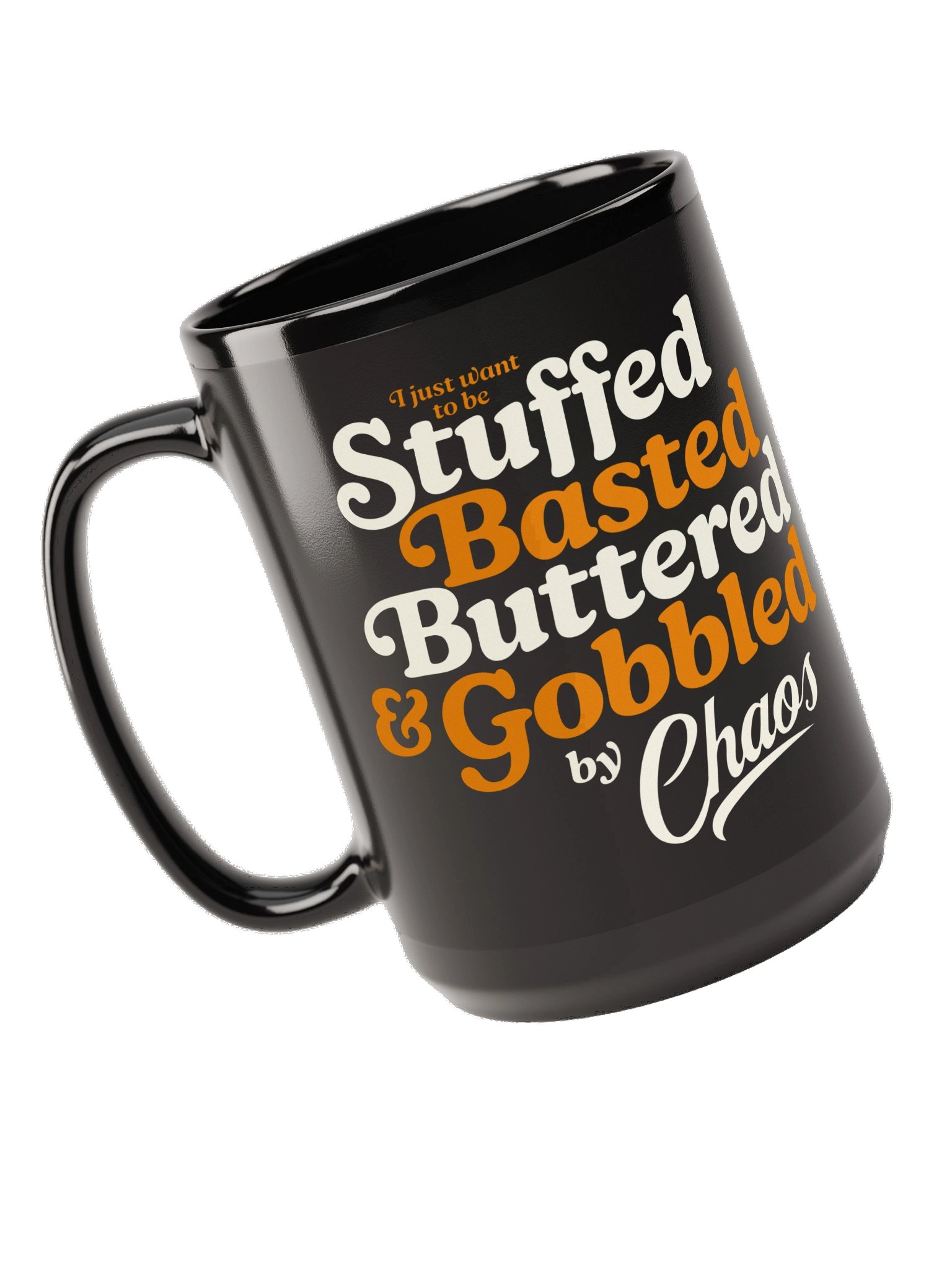 Stuffed Buttered Basted Gobbled by Chaos Black Mug product image (5)