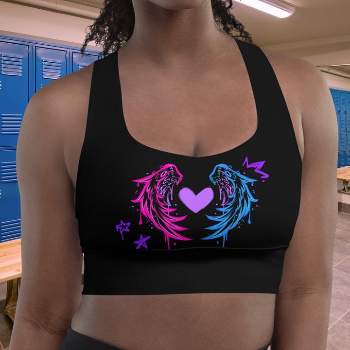 RISE Collection: Subtle Bisexual Pride Phoenix Mild Compression Sports Bra product image (1)