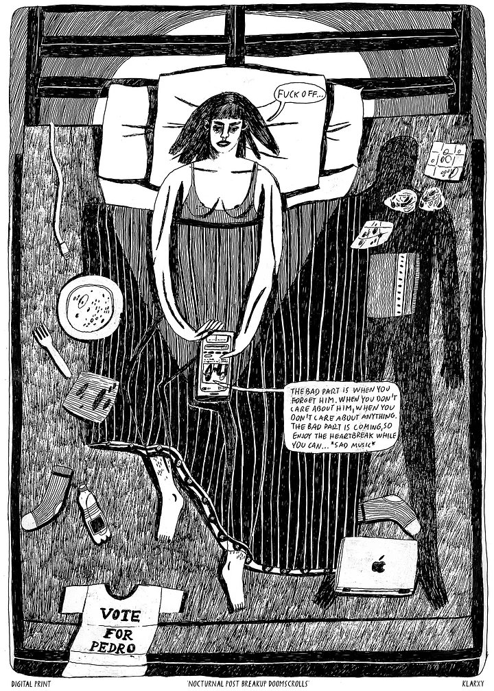 NOCTURNAL POST-BREAKUP DOOMSCROLLS poster product image (1)