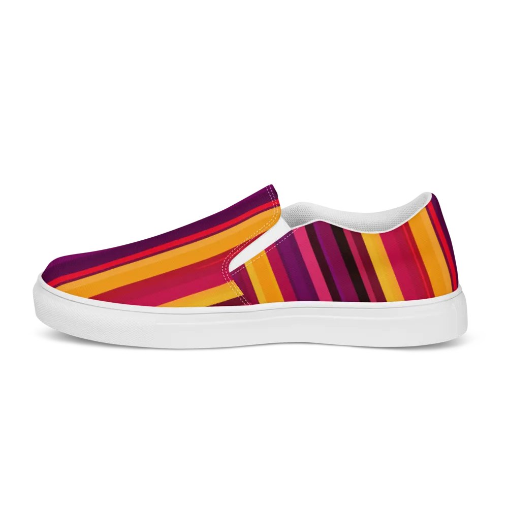 Glorious Sunset Stripes Women's Slip-On Shoes product image (9)