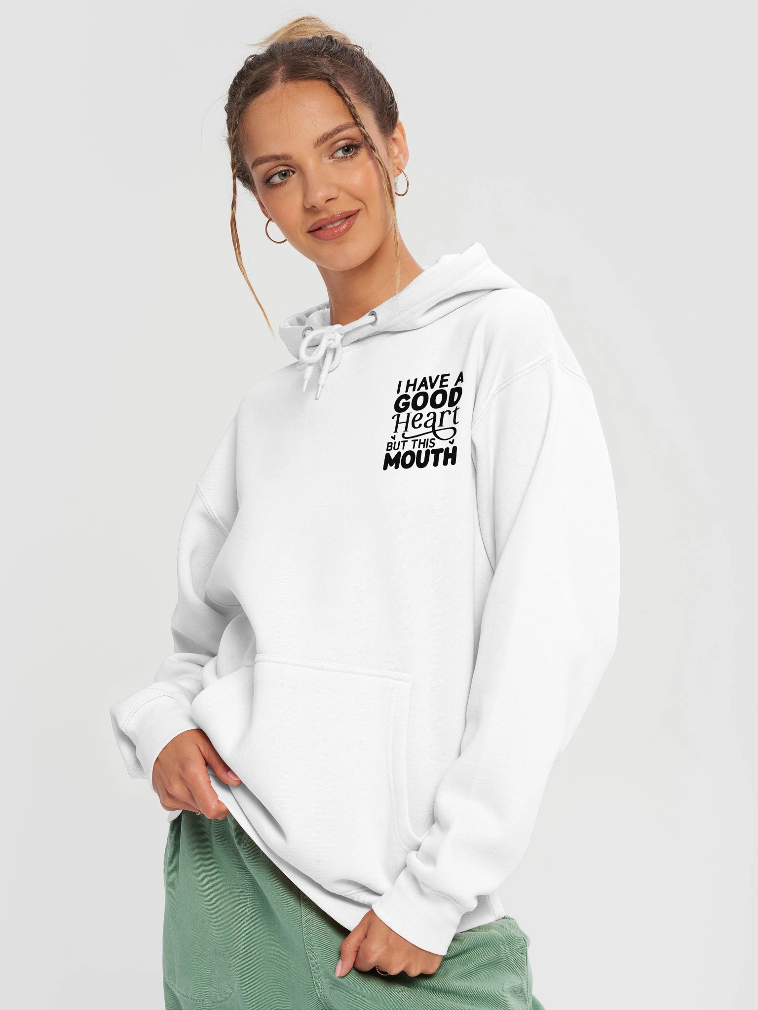 I Have A Good Heart, But This Mouth Lane Seven Hoodie product image (5)