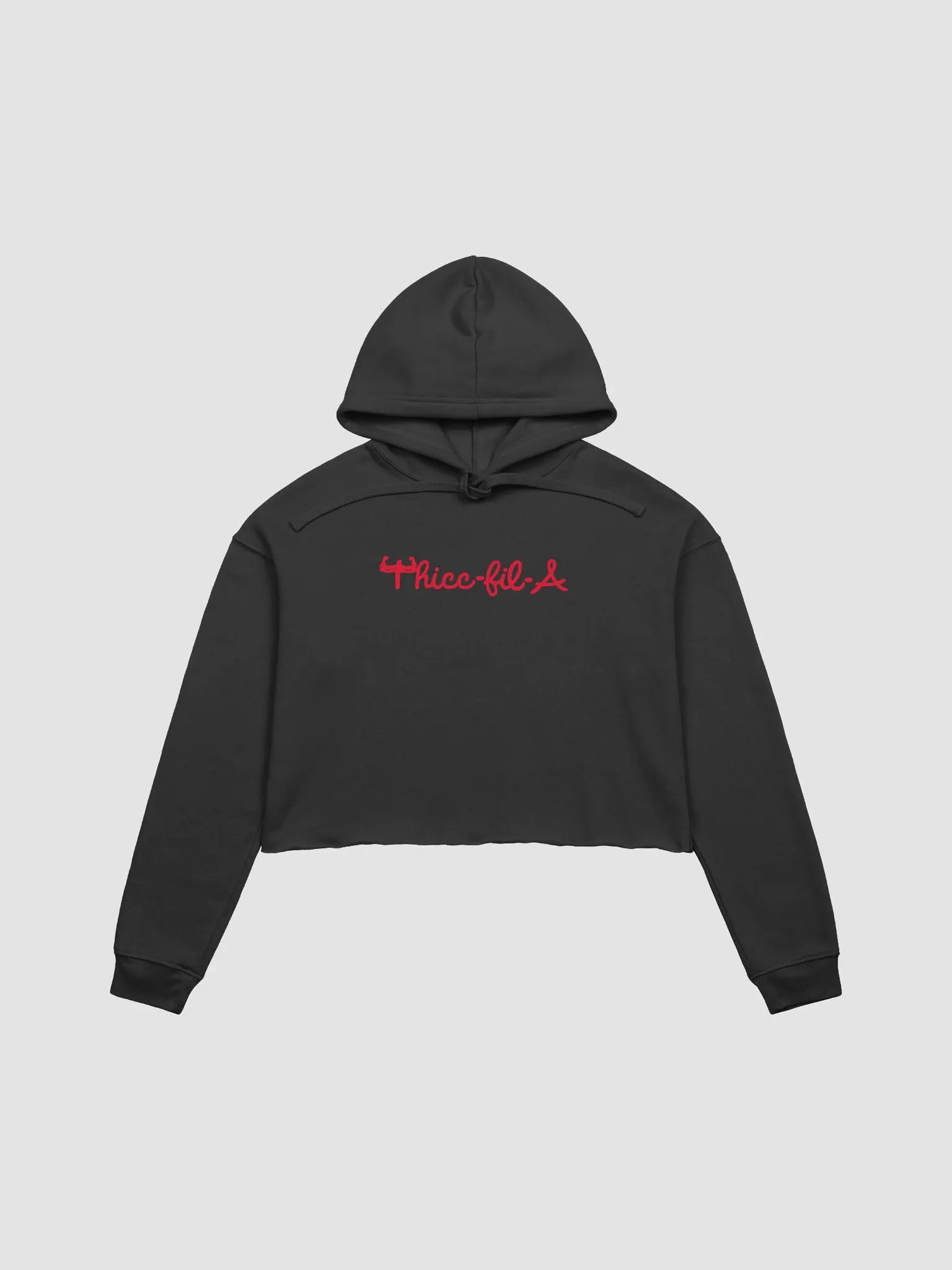 Thicc-fil-A Crop Top Hoodie product image (1)
