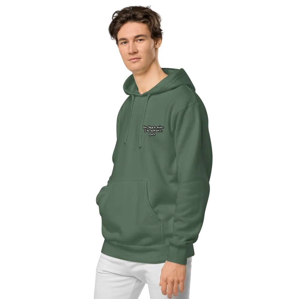 FFS, I'm Autistic (L.C. bubble design 2) embroidered pigment hoodie product image (15)